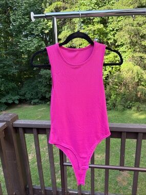 Hot pink bodysuit